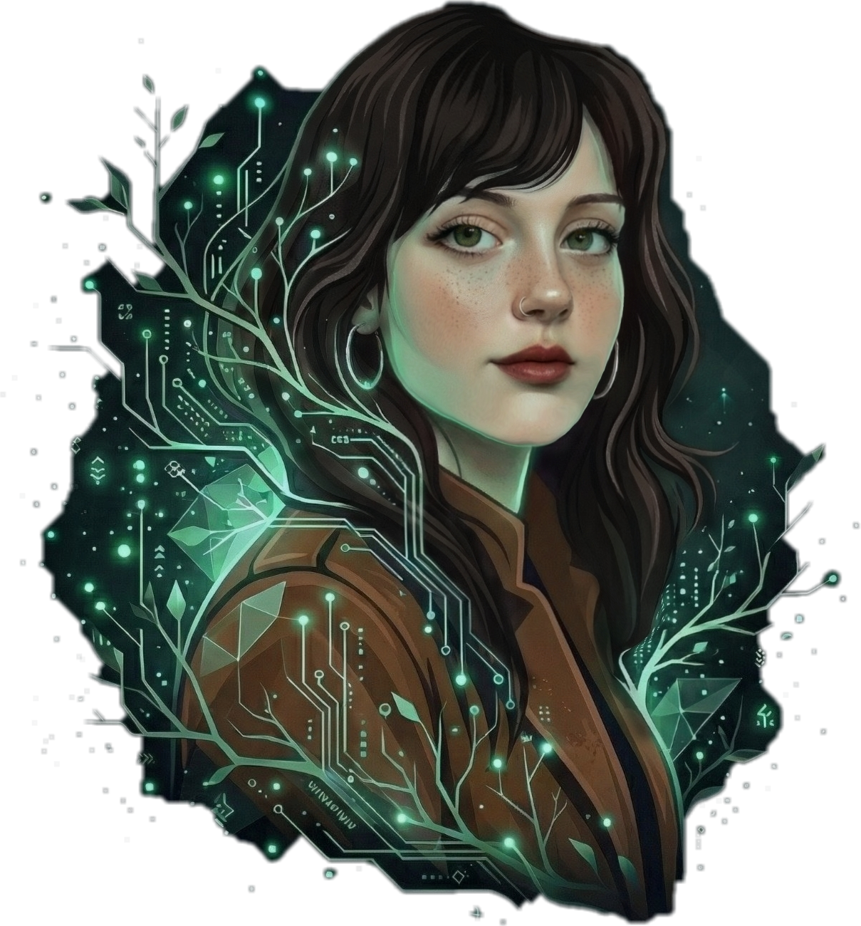 Retrato ilustrado de Silvia Pescador